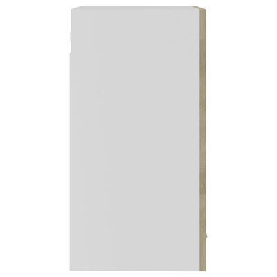 vidaXL Viseći stakleni ormarić boja hrasta sonome 40x31x60 cm iverica