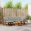 vidaXL Set vanjskih sofa s jastukom 7 pcs Prirodna i svijetlo siva