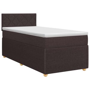 vidaXL Boxspring krevet s madracem Tamno smeđa 80 x 200 cm Tkanina