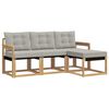 vidaXL Set vanjskih sofa 4 kom. Bijela i svjetlosiva