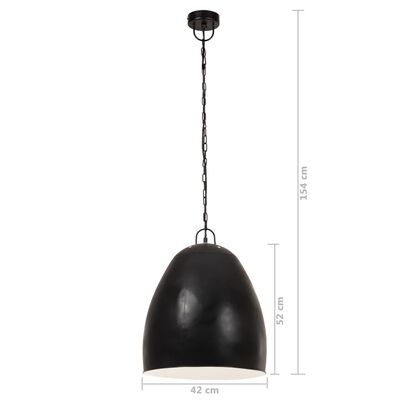 vidaXL Industrijska viseća svjetiljka 25 W crna okrugla 42 cm E27