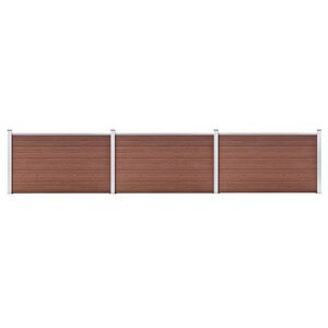 vidaXL Vrtna ograda od WPC-a 526 x 106 cm smeđa