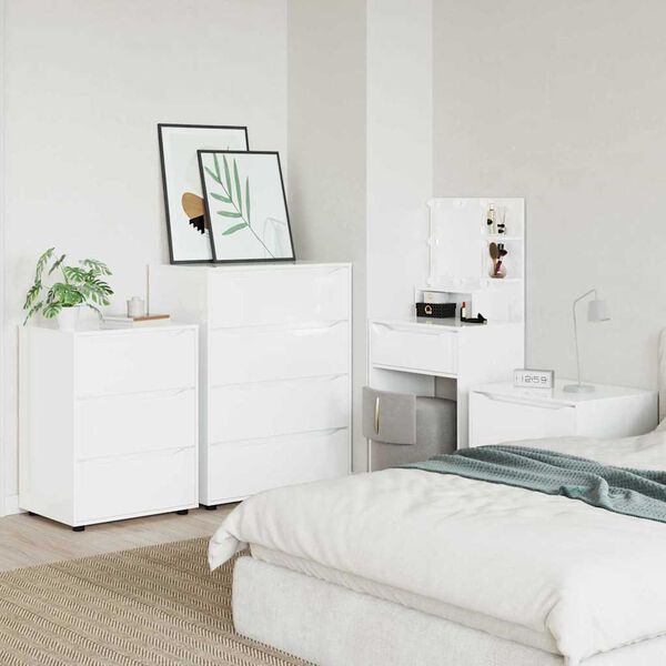 vidaXL Ormarić za pohranu Visoki sjaj bijela 60 x 48 x 81 cm