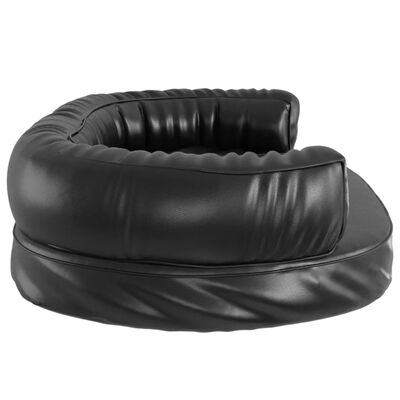 vidaXL Ergonomski pjenasti krevet za pse crni 75 x 53 cm umjetna koža