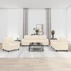 vidaXL 3-dijelni set sofa s jastucima krem bar&scaron;unasti
