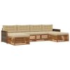 vidaXL Set vanjskih sofa 6 kom. Čvrsto drvo akacije