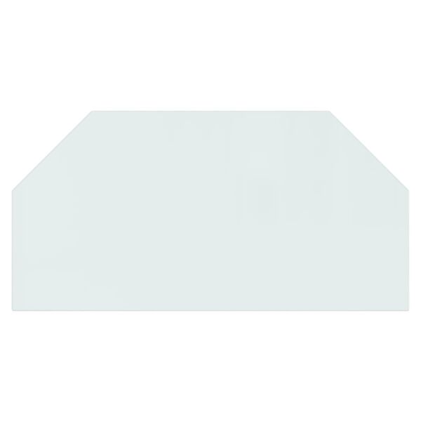 vidaXL Staklena ploča za kamin šesterokutna 100 x 50 cm