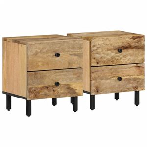 vidaXL Noćni ormarići 2 kom 40 x 33 x 46 cm od masivnog drva manga