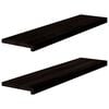 vidaXL Gazi&scaron;ta stepenice 2 kom smeđe-crni 100x30x2 cm masivna hrast