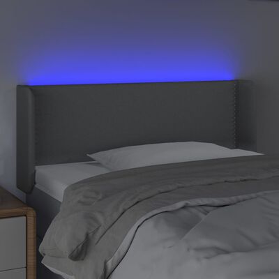 vidaXL LED uzglavlje svjetlosivo 103x16x78/88 cm od tkanine