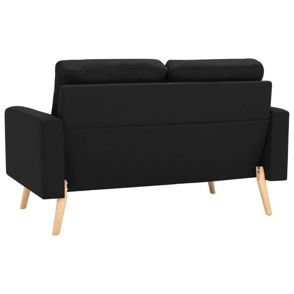 vidaXL 2-dijelni set sofa od tkanine crni