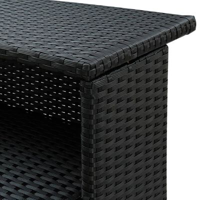 vidaXL Vrtni barski stol crni 120 x 55 x 110 cm od poliratana