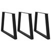 vidaXL Noge za blagovaonski stol V-oblik 3 kom Crne 100 x (72-73,3) cm Čelik