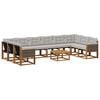 vidaXL Set vanjskih sofa s jastukom 11 pcs Prirodna i Svjetlosiva