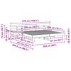 vidaXL Krevetna konstrukcija Smeđa 200 x 200 cm Čvrsto borovo drvo