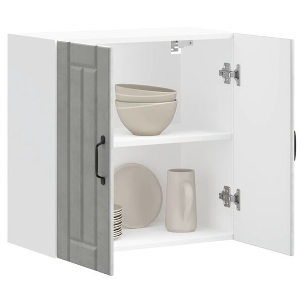 vidaXL Kuhinjski zidni ormarić Lucca boja betona konstruirano drvo