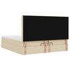 vidaXL Otomanski okvir kreveta s madracima krem 200x200cm od tkanine