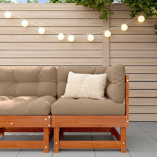 vidaXL Vrtni kutni kauč Masivna borovina Vosak Smeđa