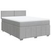 vidaXL Krevet box spring s madracem svjetlosiva 160x200 cm tkanina
