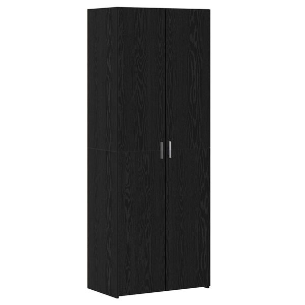 vidaXL Highboard Crni hrast 70 x 42.5 x 185 cm Konstruirano drvo