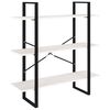 vidaXL Ormarić za knjige s 3 razine bijeli 100x30x105 cm od borovine