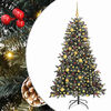 vidaXL Umjetno božićno drvce Zelena 180 cm PVC, Plastika i Čelik