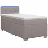 vidaXL Krevet s box springom, madracem i LED-om Sivosmeđa 90 x 200 cm