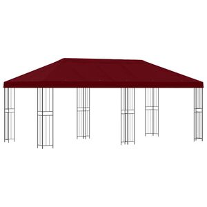 vidaXL Paviljon s bočnim stranama 6 x 3 m Tamno crvena
