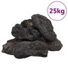 vidaXL Vulkansko kamenje 25 kg crno 10-30 cm