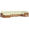 vidaXL Setovi sofa 7 pcs Prirodna i krem Čvrsto drvo akacije