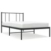 vidaXL Metalni okvir za krevet s uzglavljem crni 80x200 cm