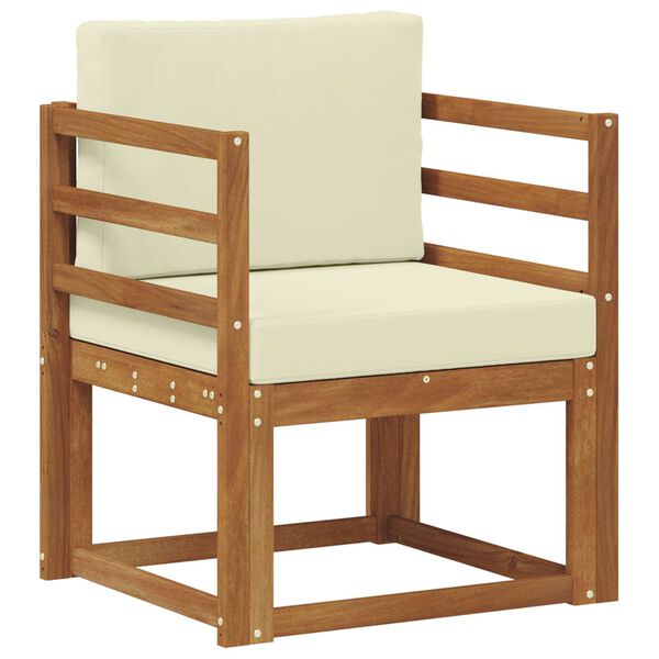 vidaXL Set vanjskih sofa Čvrsto drvo akacije i poliester Prirodna