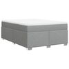 vidaXL Krevet box spring s madracem svjetlosivi 140x200 cm od tkanine