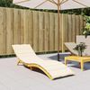 vidaXL Jastuk za ležaljku krem 200 x 50 x 3 cm od tkanine Oxford