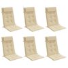 vidaXL Jastuci za stolicu s visokim naslonom 6 kom bež tkanina Oxford