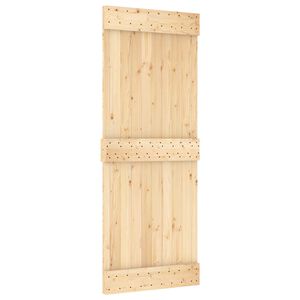 vidaXL Klizna vrata NARVIK Prirodna i crna 80 x 210 cm (213,5 cm)
