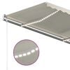 vidaXL Tenda na ručno uvlačenje s LED svjetlima 3 x 2,5 m krem