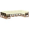 vidaXL Set vanjskih sofa s jastukom 10 pcs Prirodna i krem