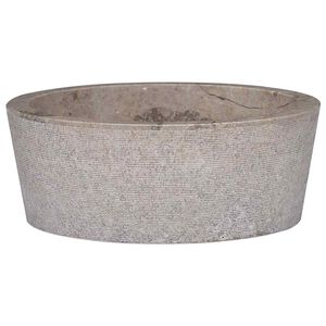 vidaXL Umivaonik sivi &Oslash; 40 x 15 cm mramorni