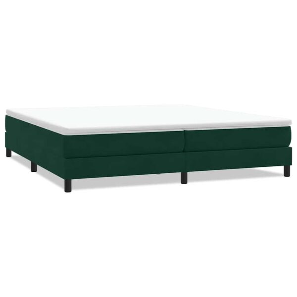 vidaXL Box Spring krevet bez madracem tamnozeleni 200x210 cm bar&scaron;un
