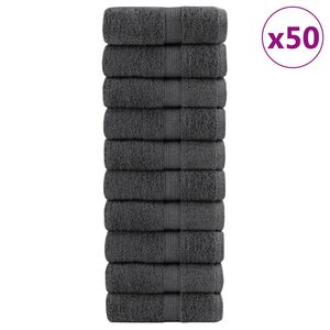 vidaXL Premium krpe za pranje SOLUND 50 kom Antracit 15x21 cm 600 gsm