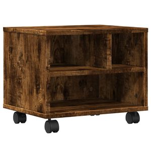 vidaXL Stalak za pisač s kotačima boja hrasta 41x32x34,5 cm