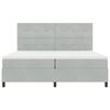 vidaXL LED Box Spring Krevet Svijetlo siva 200 x 200 cm tkanina