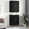 vidaXL Highboard Zidne Crni hrast 69,5 x 34 x 180 cm Konstruirano drvo