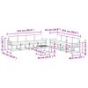 vidaXL Set vanjskih sofa 9 pcs Prirodna i krem Čvrsto drvo akacije