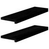 vidaXL Prozorske klupice 2 kom smeđe-crne 70x20x2 cm masivne hrast