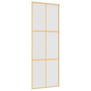 vidaXL Klizna vrata zlatna 76x205 cm matirano staklo ESG i aluminij