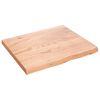 vidaXL Kupaonska radna ploča svjetlosmeđa 60x50x(2-4) cm masivno drvo