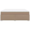 vidaXL Krevet box spring s madracem cappuccino 180x200 cm umjetna koža