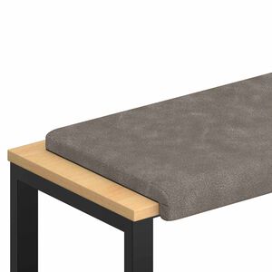 vidaXL Jastučić za klupu Umjetna koža Siva Dubina 35 cm